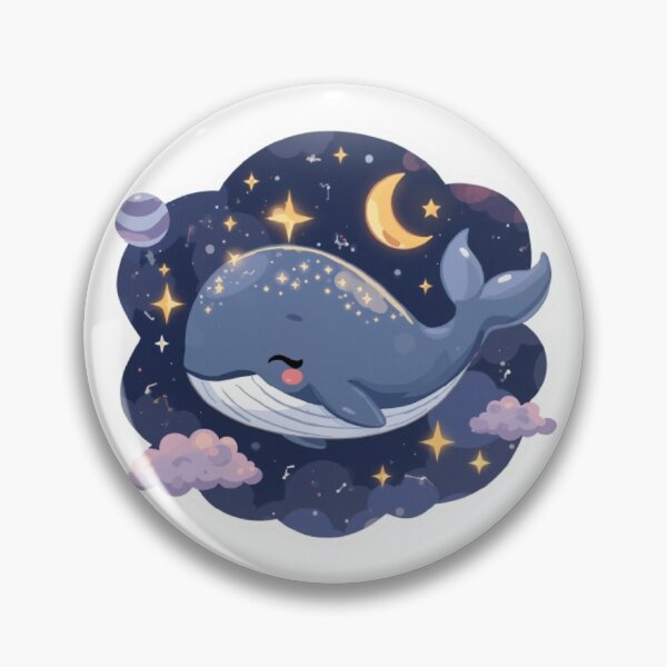 Item preview, Cute Baby Cosmic Whale Kawaii Sticker | Dreamy Moon & Stars designed and sold by Stylestickers55.