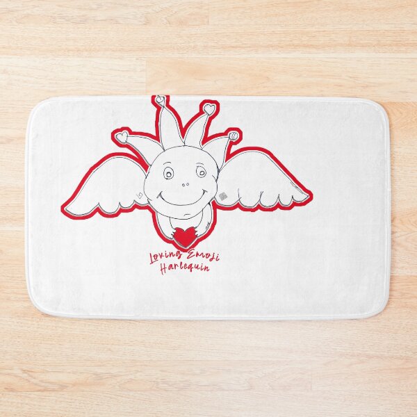 Item preview, Emoji Loving Harlequin Angel (Ink drawing by ACCI) designed and sold by VanyssaGraphics.