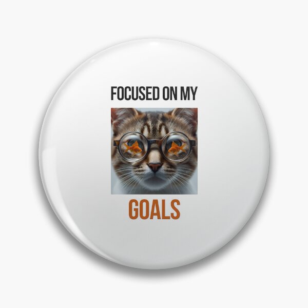 Item preview, Focused On My Goals - Funny Cat Lover Design designed and sold by Moodprint5.