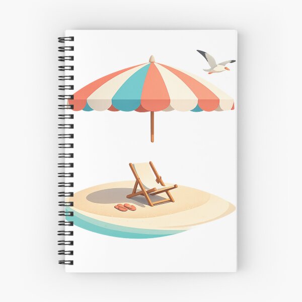 Item preview, Floating Beach Umbrella | Minimalist Luxury Summer Island Scandinavian Coastal Vector Art designed and sold by Emoji Emblems.
