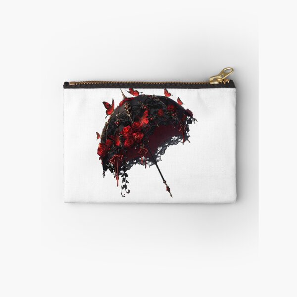 Item preview, Gothic rose parasol with butterflies designed and sold by Lilith.3x313 Vault.