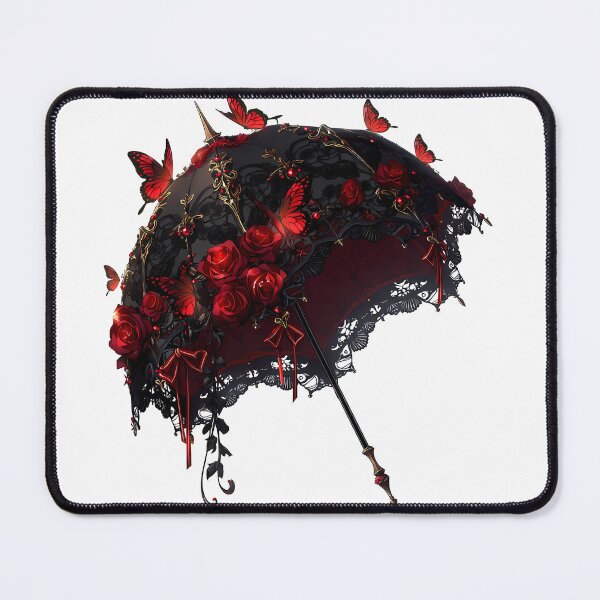 Item preview, Gothic rose parasol with butterflies designed and sold by Lilith.3x313 Vault.