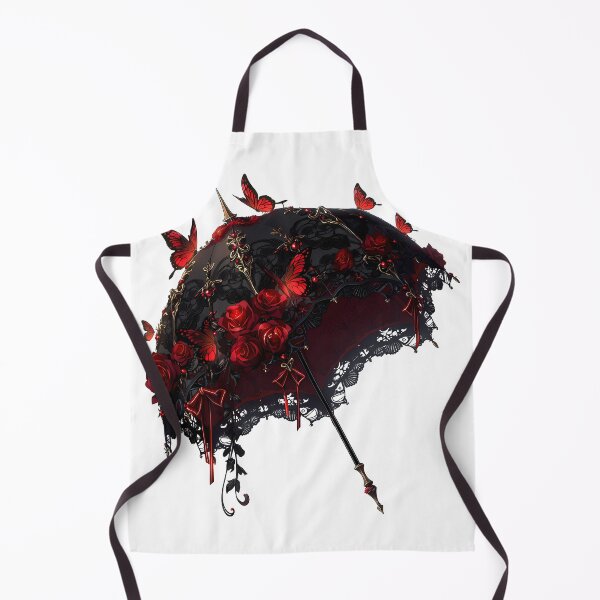 Item preview, Gothic rose parasol with butterflies designed and sold by Lilith.3x313 Vault.