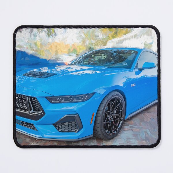 Item preview, 2025 Grabber Blue Ford Mustang GT 5.0 Premium Sports Car Art designed and sold by RichFrancoCars.