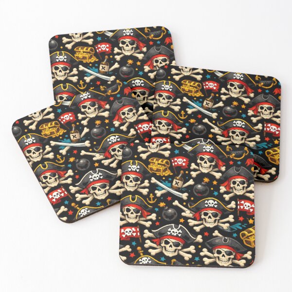 Item preview, Jolly Roger graphic pattern: pirate skulls designed and sold by Moonshroomarts.