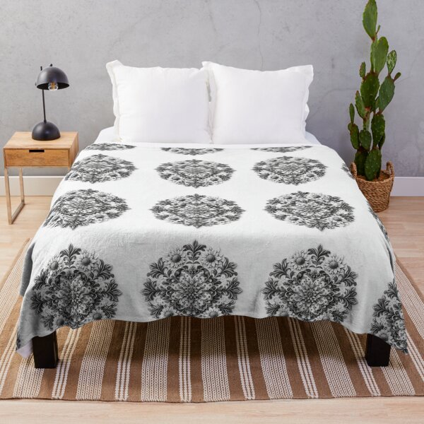 Item preview, Monochrome Floral Mandala designed and sold by samuel2025.