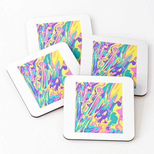 Item preview, Bright chaotic hand drawn abstract tie dye design designed and sold by Candleink.