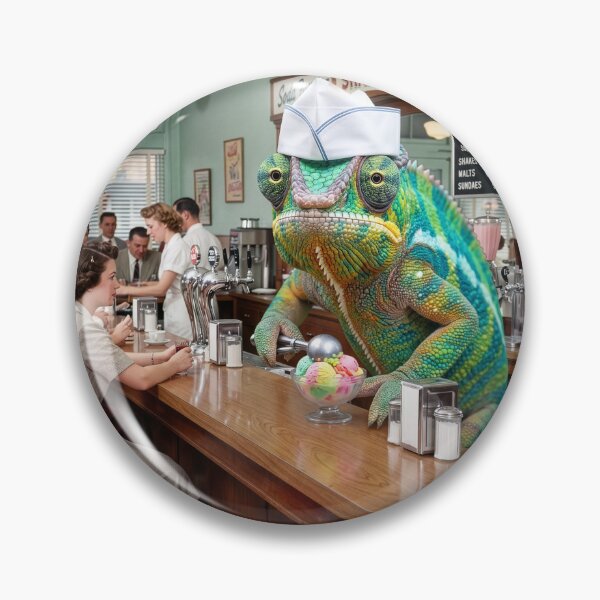 Item preview, Chameleon Soda Jerk Makes an Artisanal Sundae designed and sold by Tridentulus.