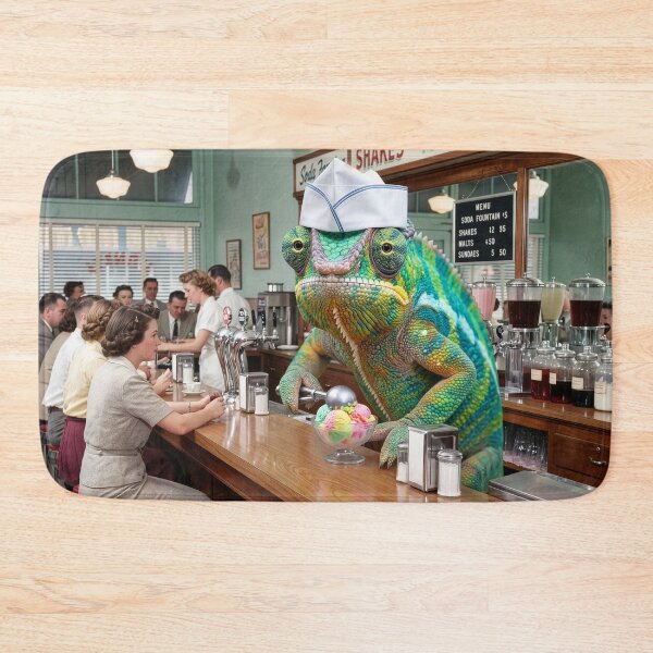 Item preview, Chameleon Soda Jerk Makes an Artisanal Sundae designed and sold by Tridentulus.