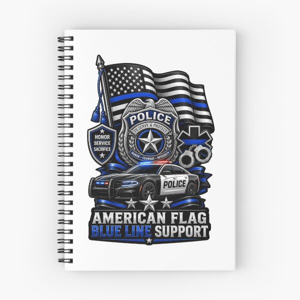 Item preview, American Flag Blue Line Police Support Honor Service Sacrifice Gift designed and sold by ConCeptGifts.