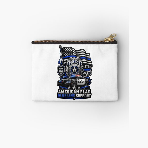 Item preview, American Flag Blue Line Police Support Honor Service Sacrifice Gift designed and sold by ConCeptGifts.