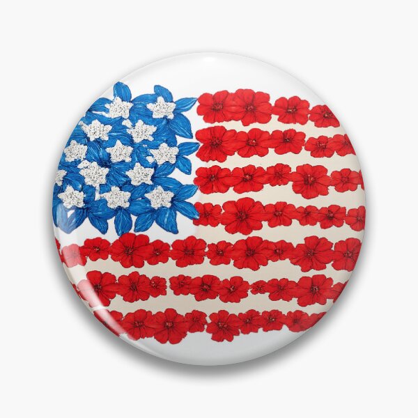 Item preview, Floral American Flag | Red White Blue Wildflower Design designed and sold by littlestore.