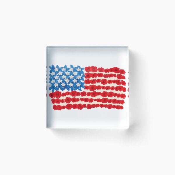 Item preview, Floral American Flag | Red White Blue Wildflower Design designed and sold by littlestore.