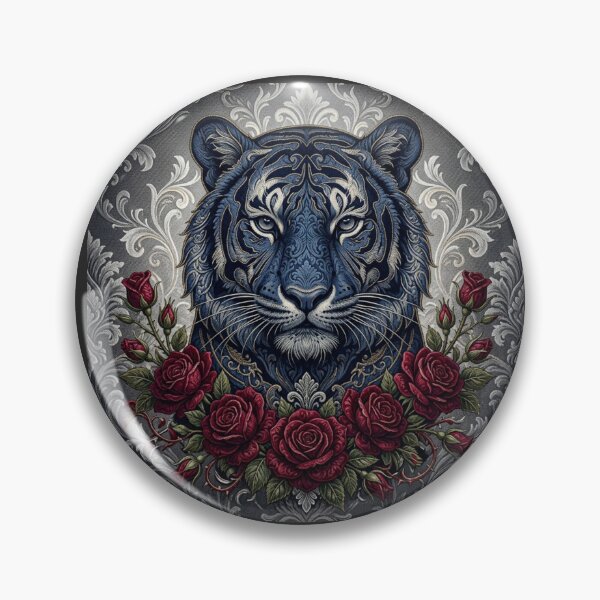 Item preview, Blue Tiger, Roses & Damask designed and sold by DesignsByPrnces.