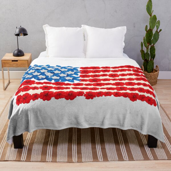 Item preview, Floral American Flag | Red White Blue Wildflower Design designed and sold by littlestore.