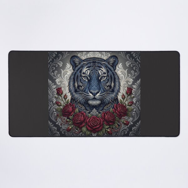 Item preview, Blue Tiger, Roses & Damask designed and sold by DesignsByPrnces.