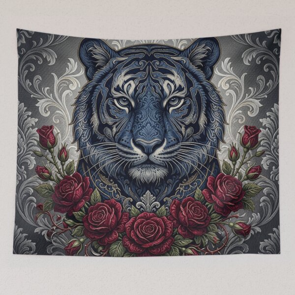 Item preview, Blue Tiger, Roses & Damask designed and sold by DesignsByPrnces.