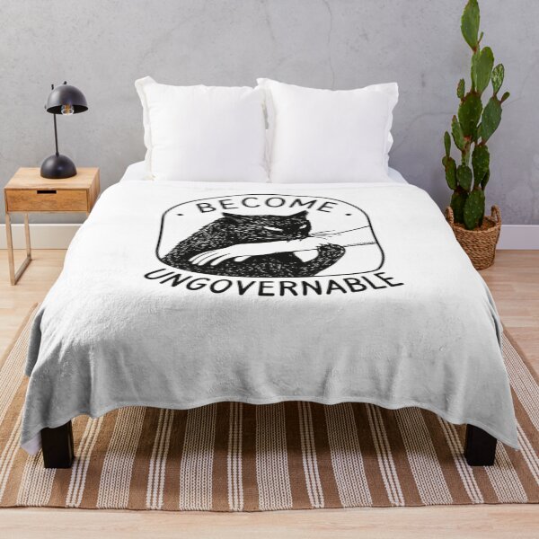 Item preview, Become Ungovernable Black Cat Anarchy Rebellious Independent Feline Lover designed and sold by RetroMini2026.