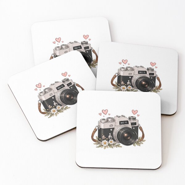 Item preview, Cute Vintage Camera Sticker | Retro Floral Photography Aesthetic designed and sold by PopStickerLab22.