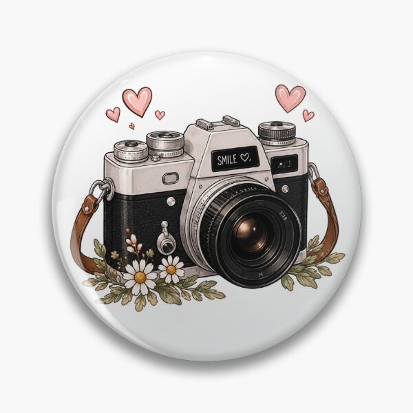 Item preview, Cute Vintage Camera Sticker | Retro Floral Photography Aesthetic designed and sold by PopStickerLab22.