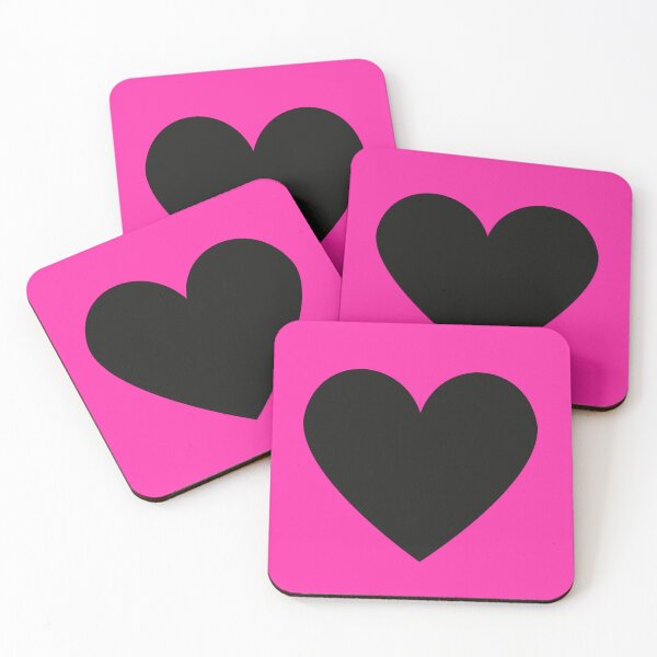 Item preview, Black Heart Neon Pink background designed and sold by GemsAnatomy.