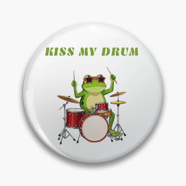 Item preview, Frog drummer Kiss my drum, funny gifts designed and sold by ewicraft.