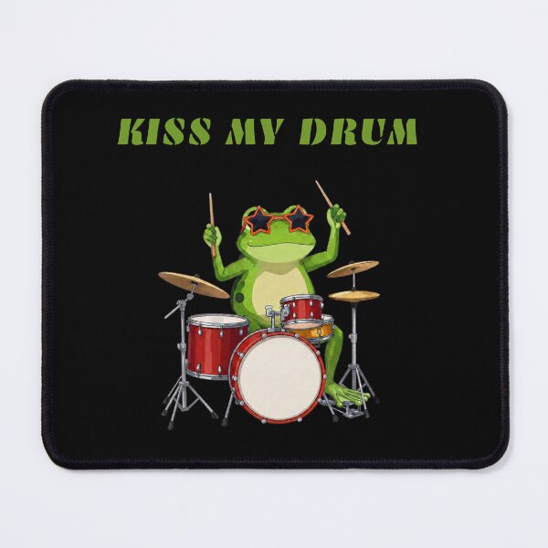 Item preview, Frog drummer Kiss my drum, funny gifts designed and sold by ewicraft.