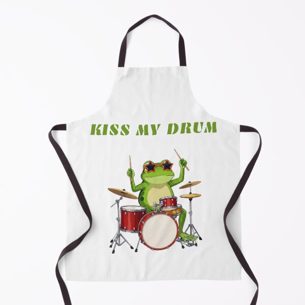Item preview, Frog drummer Kiss my drum, funny gifts designed and sold by ewicraft.