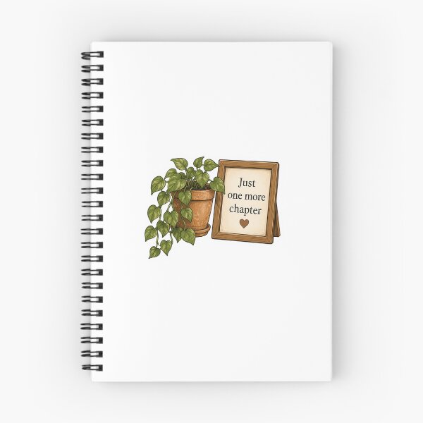 Item preview, Just One More Chapter Sticker | Cozy Book Lover Plant Aesthetic designed and sold by PopStickerLab22.