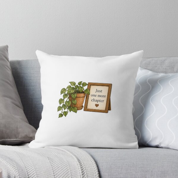 Item preview, Just One More Chapter Sticker | Cozy Book Lover Plant Aesthetic designed and sold by PopStickerLab22.