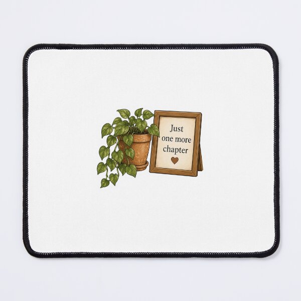 Item preview, Just One More Chapter Sticker | Cozy Book Lover Plant Aesthetic designed and sold by PopStickerLab22.