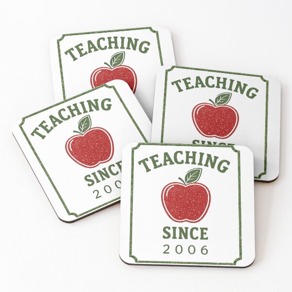 Item preview, Teaching Since 2006 Vintage Apple Badge Teacher designed and sold by Worn & Witty.