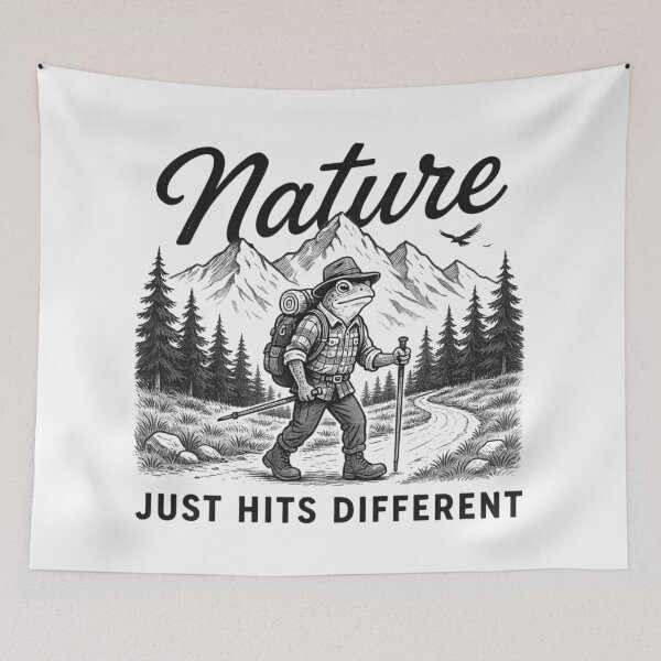 Item preview, Hiking Frog Nature Adventure Forest designed and sold by Gabe1983.