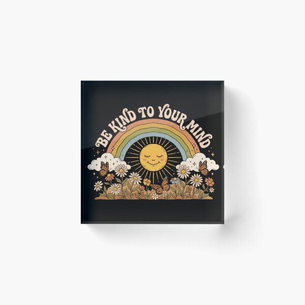 Item preview, Be Kind To Your Mind Rainbow Sun designed and sold by Linework Studio.