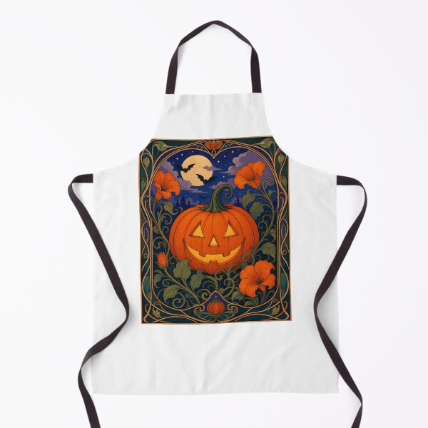 Item preview, Art Nouveau Halloween Jack O Lantern Pumpkin designed and sold by AntiqueImages.