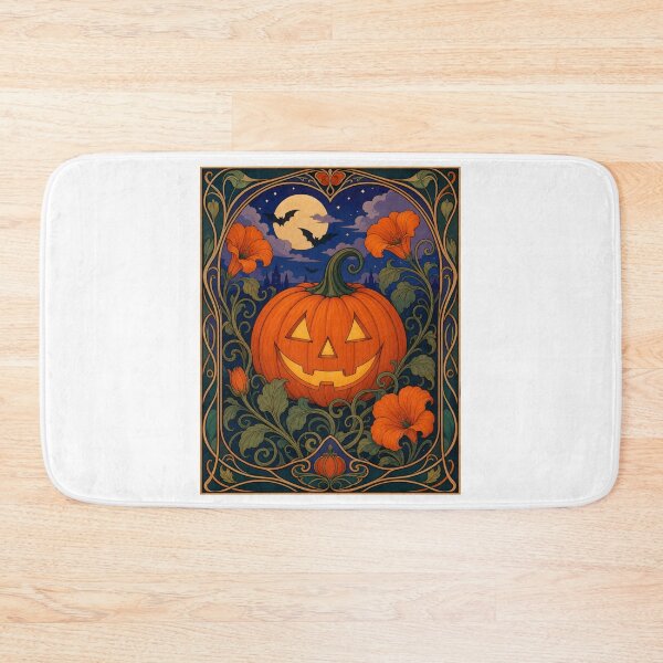 Item preview, Art Nouveau Halloween Jack O Lantern Pumpkin designed and sold by AntiqueImages.
