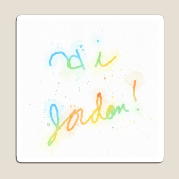 Item preview, Hi Jordon Rainbow Watercolor Cursive Typography designed and sold by KaleChub.