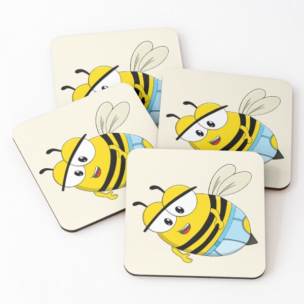 Item preview, Cute Cartoon Bee Wearing Blue Underwear designed and sold by shopdiego.
