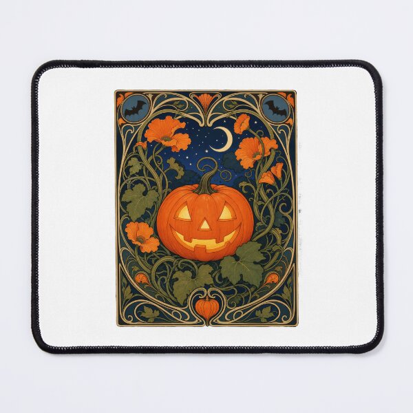 Item preview, Art Nouveau Halloween Jack-o-Lantern Pumpkin designed and sold by AntiqueImages.