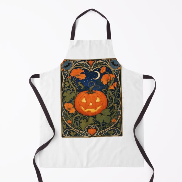 Item preview, Art Nouveau Halloween Jack-o-Lantern Pumpkin designed and sold by AntiqueImages.