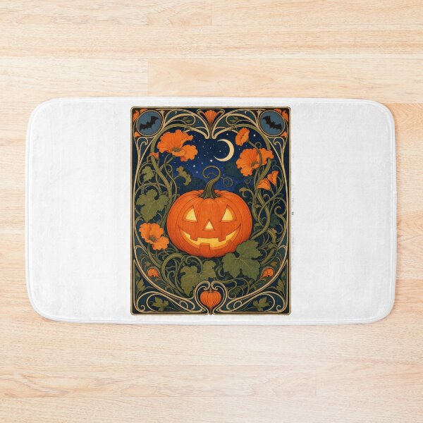 Item preview, Art Nouveau Halloween Jack-o-Lantern Pumpkin designed and sold by AntiqueImages.
