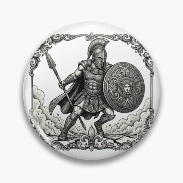 Item preview, Ancient Spartan Warrior T-Shirt | Vintage Engraved Greek Soldier | Mythology Armor Design designed and sold by Faisal  Shah.