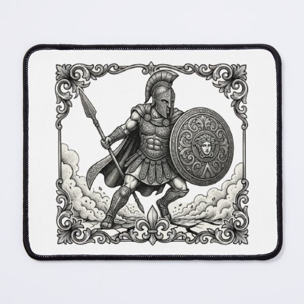 Item preview, Ancient Spartan Warrior T-Shirt | Vintage Engraved Greek Soldier | Mythology Armor Design designed and sold by Faisal  Shah.