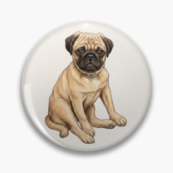 Item preview, Pug Dog, Illustration of Cute/Ugly Puppy designed and sold by JoyfulWhimsy.