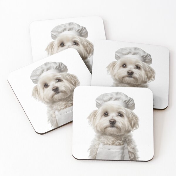 Item preview, Funny Maltese Dog Chef Realistic Animal Cooking Humor Art designed and sold by LazyOwlStore.