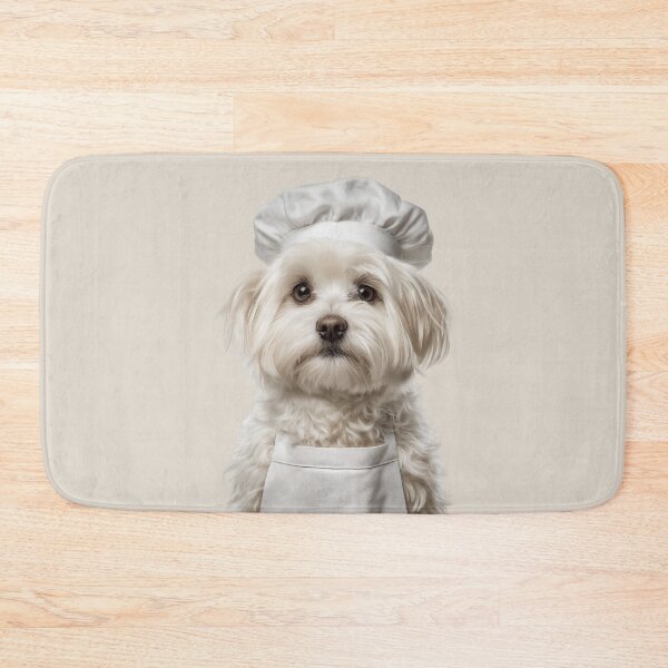 Item preview, Funny Maltese Dog Chef Realistic Animal Cooking Humor Art designed and sold by LazyOwlStore.
