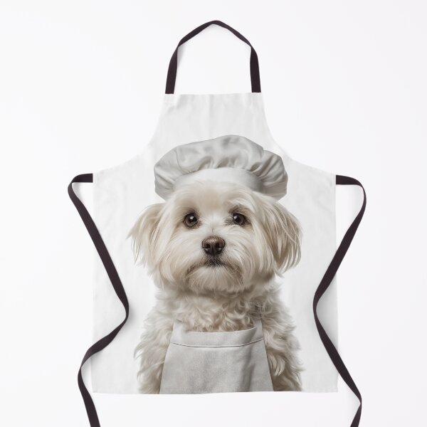 Item preview, Funny Maltese Dog Chef Realistic Animal Cooking Humor Art designed and sold by LazyOwlStore.