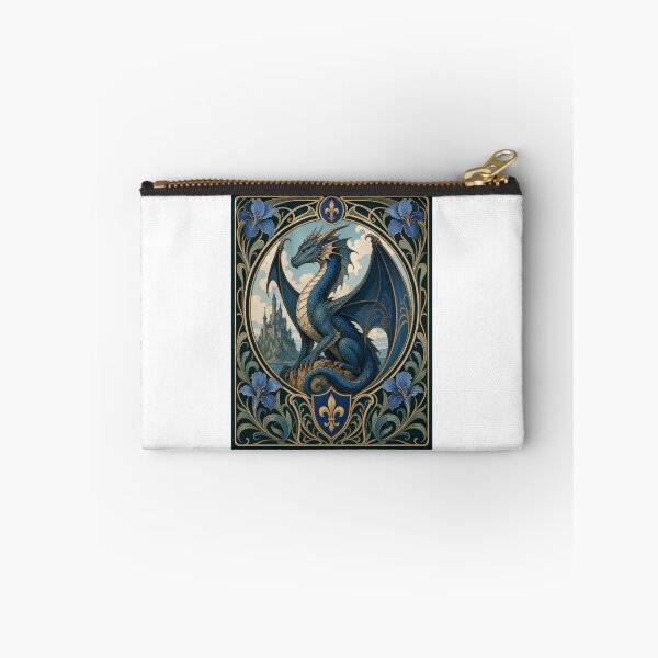 Item preview, Majestic Blue Dragon Art Nouveau Castle designed and sold by AntiqueImages.