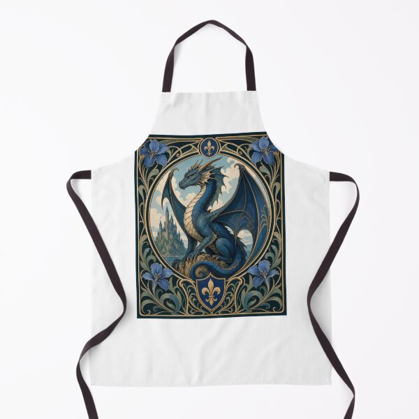 Item preview, Majestic Blue Dragon Art Nouveau Castle designed and sold by AntiqueImages.