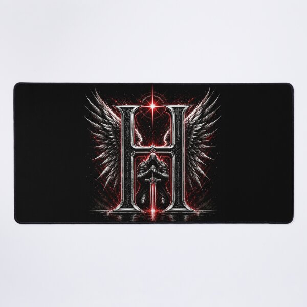 Item preview, Crimson Oath Sentinel Letter H designed and sold by BlissBlvdShop.